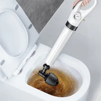 

One-piece Toilet Dredge High Pressure Pump Cleaner Toilet Plunger Air Drain Blaster Sink Pipe Clogged Remover Bathroom U3