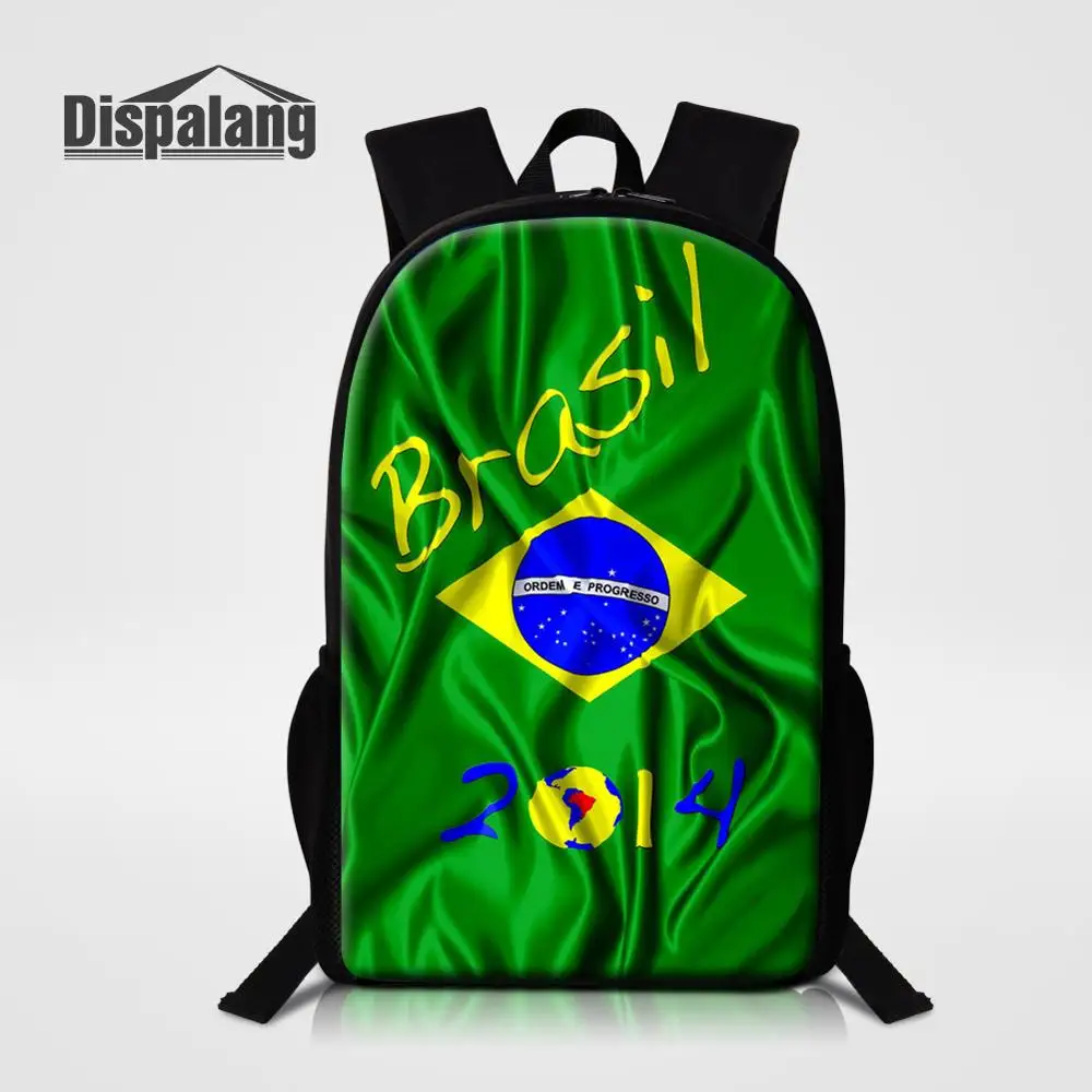 Backpack7 Бразильский рюкзак с черепом для мальчиков, крутые школьные сумки для любителей футбола, мужская сумка для книг, дорожная сумка на плечо, Детский рюкзак на заказ - Цвет: Backpack7