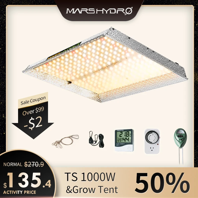 Comprar Panel de luces de cultivo y tienda de cultivo con sistema hidropónico de plantas interiores TS 1000W de luz led de cultivo
