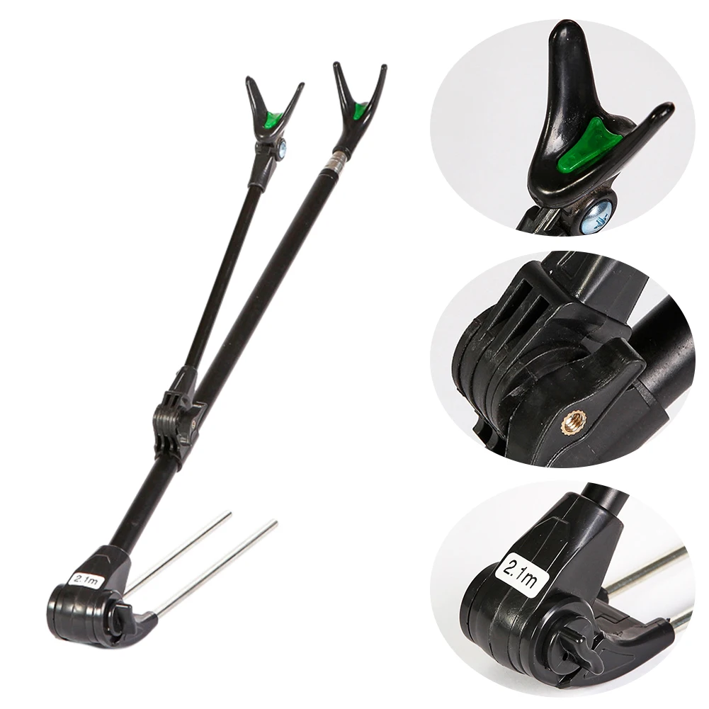 

Stand Fishing Rod Holder Outdoor Bracket Ground Insert Rotatable Adjustable Angle Tool Telescoping Stainless Steel Support