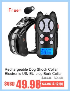 Дистанционный 1000 метров электрический ошейник для дрессировки собак перезаряжаемый водонепроницаемый ударный ошейник для собак оборудование для ловкости домашних животных штепсельная вилка стандарта ЕС/США