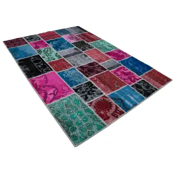 

179x243 Cm Multicolor Handmade Patchwork Rug-6x8 Ft