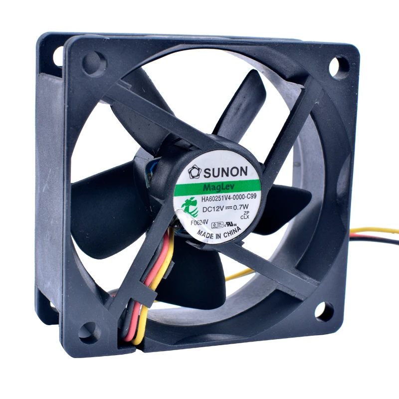 HA60251V4-0000-C99 вентилятор 6 см 60 мм 60x60x25 DC12V 0 7 Вт 3 провода мониторинг скорости очень
