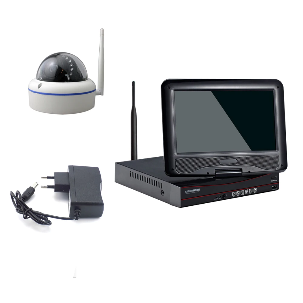 1080P WiFi NVR комплект с 10 1 &quotLCD 2.0MP Крытая беспроводная IP купольная камера для
