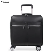 Carrylove мужской чемодан из натуральной кожи с колесами 1" 20" дюймов, чемодан для бизнеса