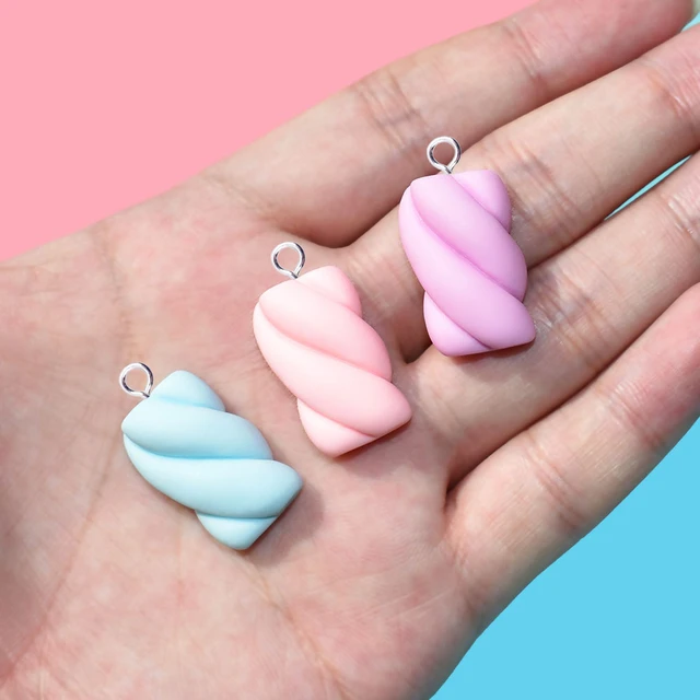 10pcs Cartoon Doll's House Macaron Simulation Marshmallow Resin Charms for  Jewelry Making Findings Diy Earrings Pendant