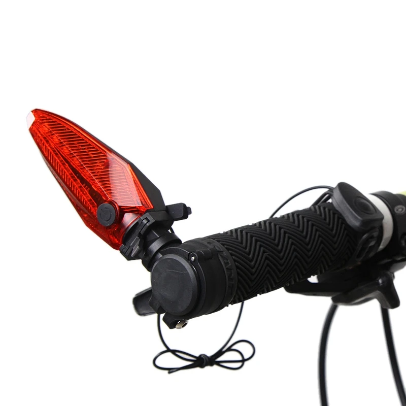 HOT-1Pair Bicycle Warning Light Anti Theft USB Charging Alarm Horn Bike Light Turn Signal ABS 360 Degree Rotatable Highlight LED