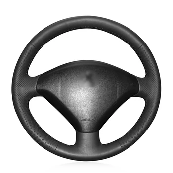 

Hand Sew Black Artificial Leather Anti-slip Soft Car Steering Wheel Cover for Peugeot 307 2001-2008 307 SW 2005-2008
