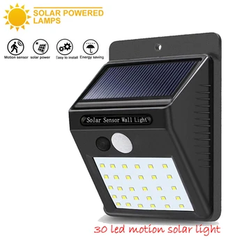 

1-4Pcs 30 LEDs Motion Sensor Solar Light Outdoor Garden Decoration Fence Stair Pathway Yard Sunlight Security Solar LED Wall Lam