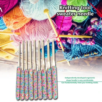 

Knitting Needles Crochet Hook Set Kit Sweater Cap Weaving Sewing DIY Tool Cushioned Handle Needle спицы пряжа крючки для вязания