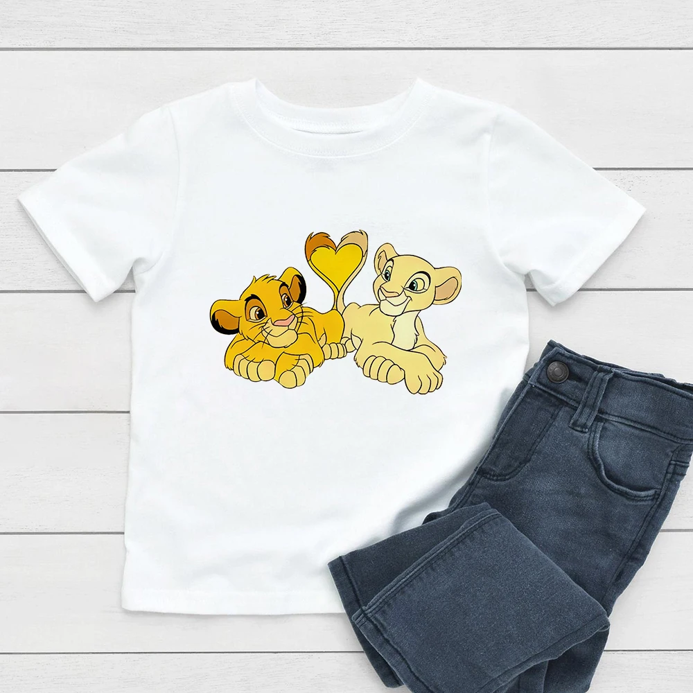 

Simba Costume For A Child Harajuku Versatile HAKUNA MATATA Clothes Girl Cartoon Lion King Funny Summer Baby T-shirt