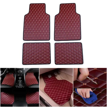 

4Pcs Universal Car Floor Mats for MINI ROADSTER VAN PACEMAN BEACHCOMBER COUPE All Weather Waterproof Carpet