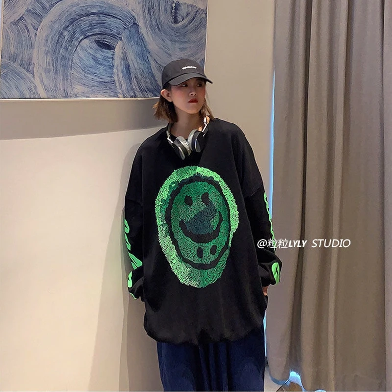 

Женские толстовки на весну и осень, хлопковые свободные тонкие пуловеры с О-образным вырезом и спущенными плечами, повседневные толстовки с капюшоном, топы, новинка 2021