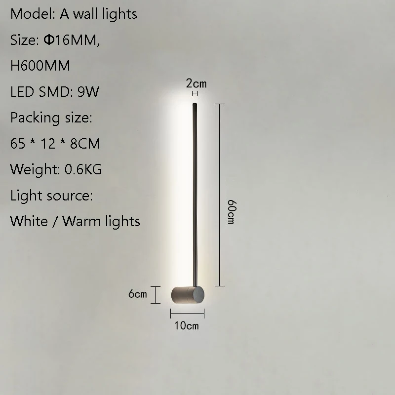 Modern Minimalist Wall Lamps Living Room Bedroom Bedside LED Wall Sconce Stair Hallway Long Wall Light Indoor Lighting Fixture led wall lights indoor Wall Lamps