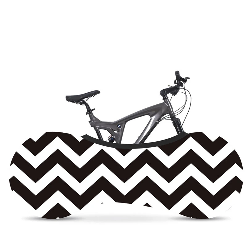Крытая высокоэластичная Пылезащитная Крышка для горного велосипеда, защита от царапин, чехол с геометрическим рисунком для велосипедных колес, пылезащитная крышка - Color: Model 2