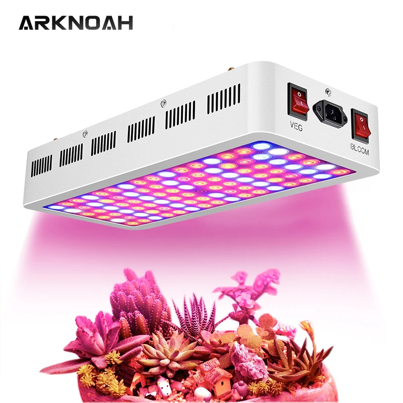 ARKNOAH светодиодный светильник для выращивания, полный спектр, 1000 Вт, двойной чип для комнатных теплиц, лампа для выращивания растений, овощей и цветов