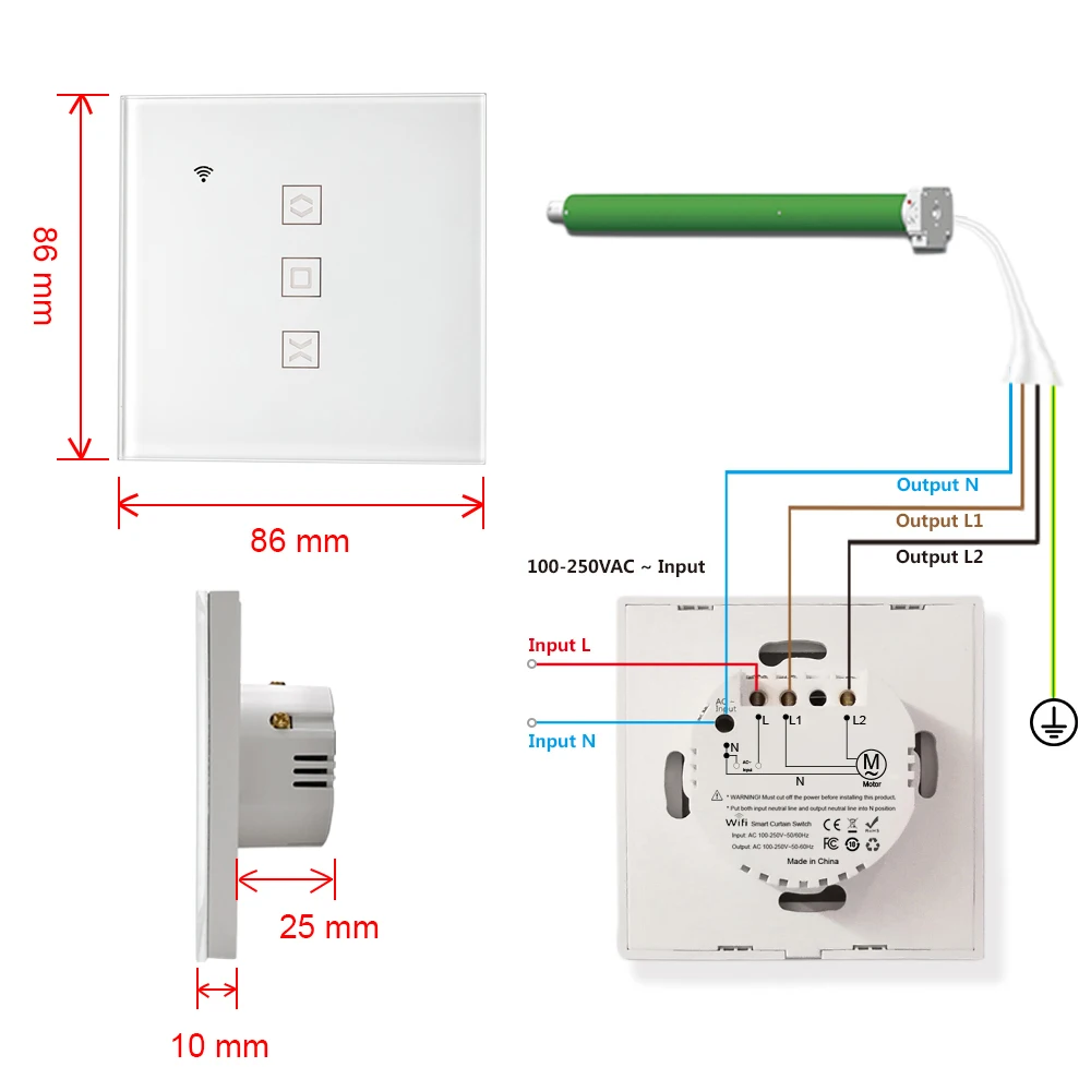 Cego para o Obturador do Rolo Controle de Voz Tuya Vida Inteligente Cortina Interruptor Motor Elétrico Google Casa Alexa Siri Faça Você Mesmo wi fi - Image 3