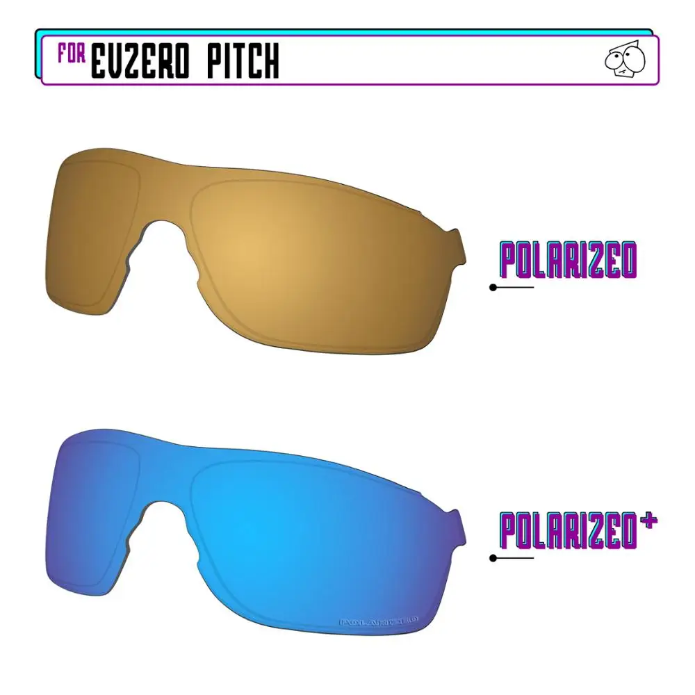 

EZReplace Polarized Replacement Lenses for - Oakley EVZero Pitch Sunglasses - BlueP Plus-GunmetalP