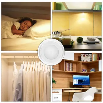 

Small 3 LED Night Light Double-sided Adhesive Tape 2 Light Color Hanging Battery (not Include) LED Night Light Cordless Double