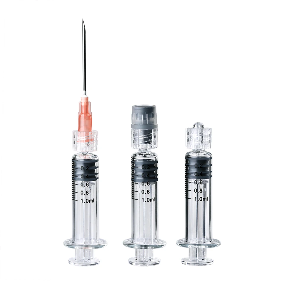 Newest glass syrince 1.0ML 2.0ML For CBD Oil Glass Cartridge Luer lock CBD Accessories With Clean and Safe Package VAPE bottles (4)