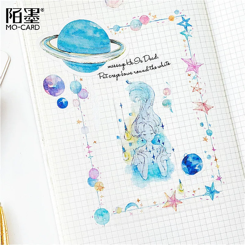 Новинка 2020 года декоративная наклейка Kawaii Planet Memo цветная для скрапбукинга своими