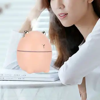 

200ml Diffusore Oli Essenziali Houseold Office Mini Cute Cat Shape Air Purifier Humidifier USB Atomizer Pink Humidificadores
