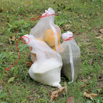 

3PCS Fruit Vegetable Protection Bag Garden Plants Anti Bird Insects Mosquito Repenller Bug Drawstring Mesh Net Bags 120x80cm