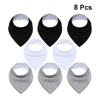 

8Pcs Triangle Scarf Lunch Feeding Bib Newborn Bibs for Baby Infant Newborn