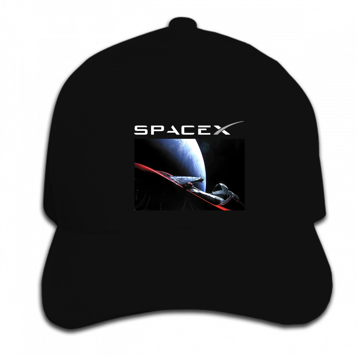 

Print Custom Baseball Cap Hip Hop SpaceX Starman Elon Musk Tesla Falcon 9 1 Hat Peaked cap