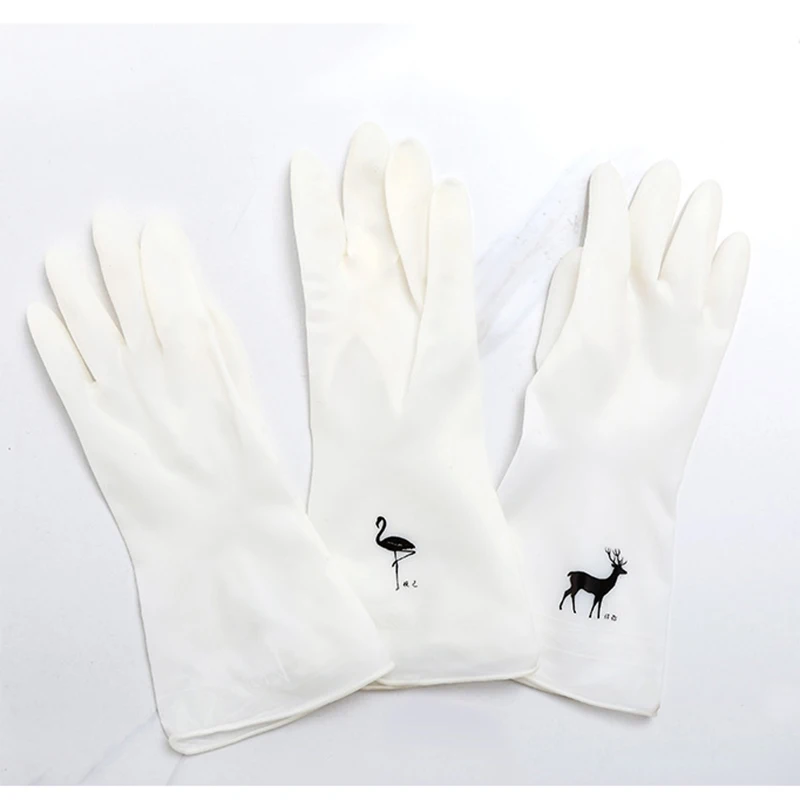 Rubber Gloves Latex Waterproof Housework Scrub Cleaning Can be beused Non-slip Winter Dish Washing Not Nitrile | Безопасность и
