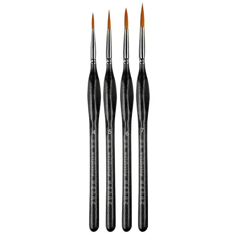 1set Numbers Brushes Artistic Oil Painting Brush Wooden High Quality