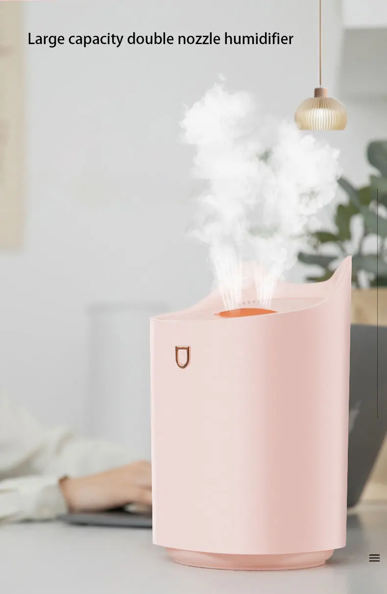 Description Picture 3 of itemUSB Air Humidifier 3L Double Nozzle Essential Oil Diffuser With LED Light Ultrasonic Aroma Diffuser Home Car Purifier Mist Maker