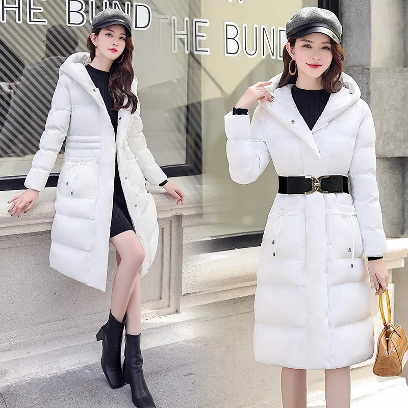 

2018 Winter New Style Snx1311 with Belt Women's Elegant Fashion Hooded Cotton-padded Clothes