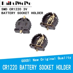 Boîtier de support de prise de batterie pour piles boutons 3V, 10 pièces/lot, SMD SMT CR1220 CR1225 BS 1220 2 