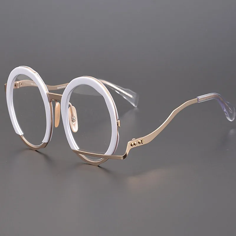 Japanese Handmade Pure Titanium Optical Eyeglasses Frame Women Retro