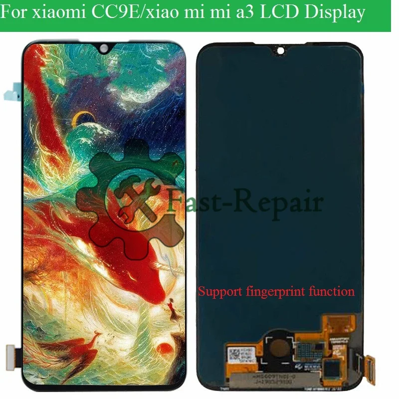 ЖК-дисплей Super amoled для Xiaomi Mi A3 MIA3 Touch MI CC9E сменный дигитайзер сенсор | Мобильные