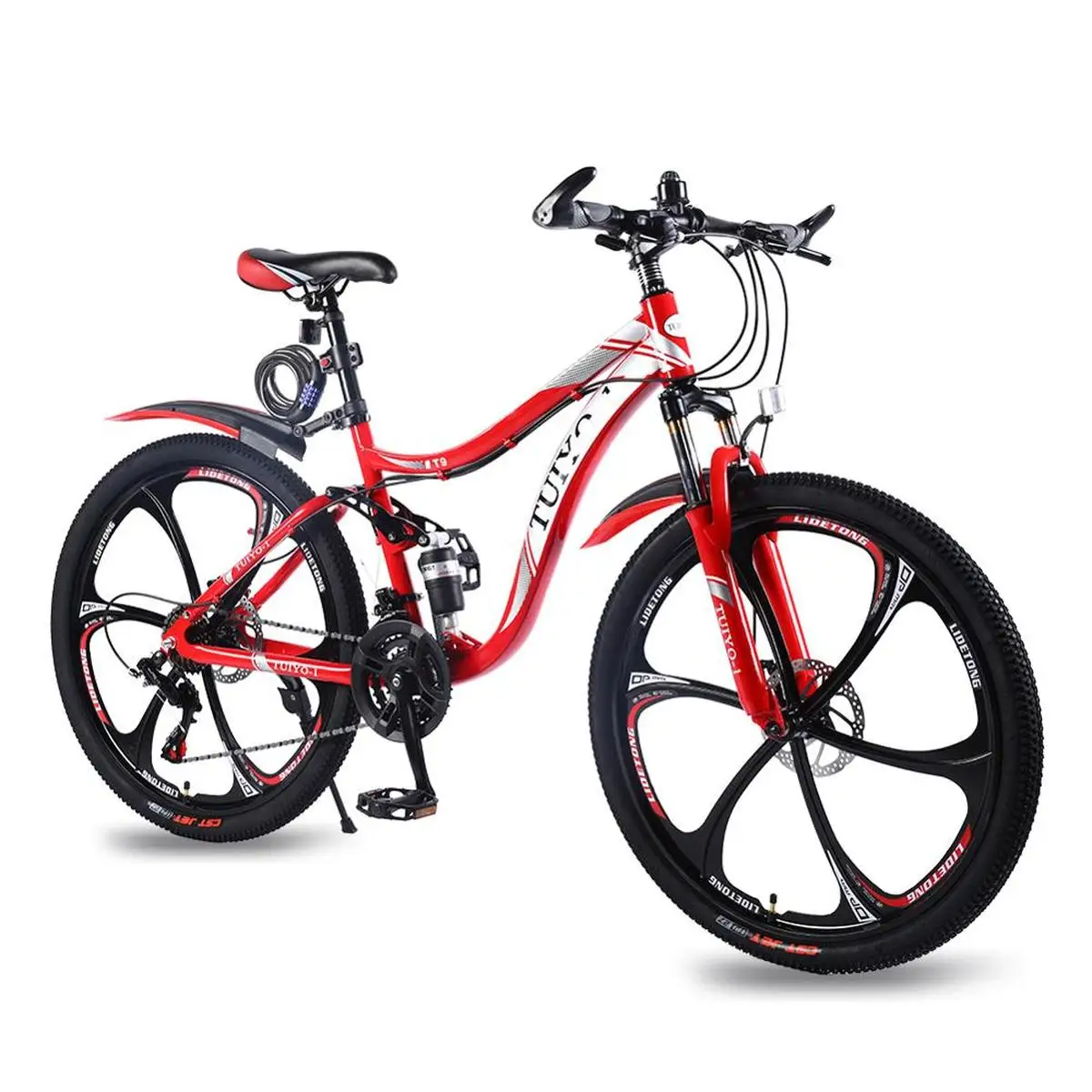 Best TUIYO-1 T9 Mountain Bike 21 Speed 26 Inches Steel Frame Carbon Bicycle with Disc Brake Professional Mtb Saddle Shimano Road Bike 1