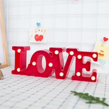 

LED Light Board LOVE Modeling Lamp ABS 30 * 10 * 4.5cm Home Room Decoration Party Supply Xmas Christmas Decor Bright White/ Red