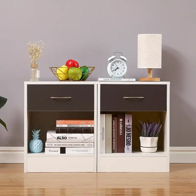 2Pcs/Set Nordic Wood Nightstands Dresser Bedside End Table Bedroom Furniture Night Stand Ship to Europe HWC |