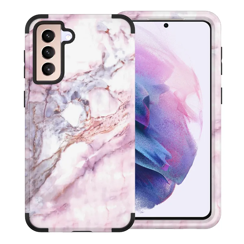 Матовый мраморный передний и задний чехол 360 дюйма для телефона Samsung s9 s10 note10 s21 Plus