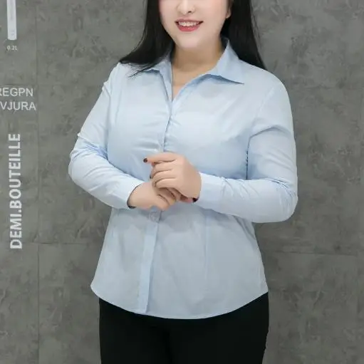 9XL 8XL 7XL 6XL blusas mujer de moda Women Shirt OL White Shirt Office Lady Tops Plus Size V-neck Blouses Work Shirt M281