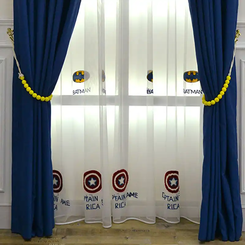 Avengers Captain America Shield Curtains For Kids Boys Children