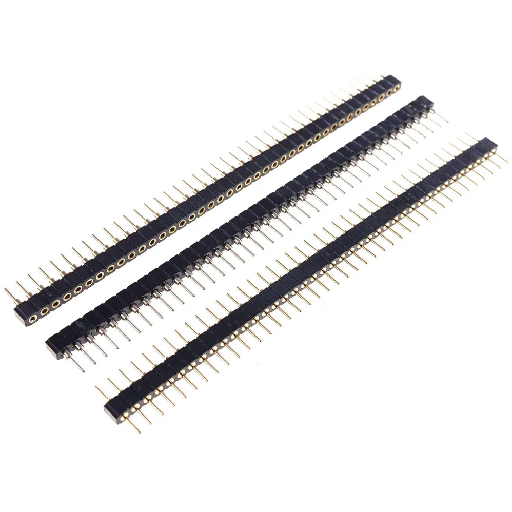 2 шт. SIP 40 Pin 0 мм Шаг 1x40 Круглый Женский Мужской Заголовок Однорядный штыревой