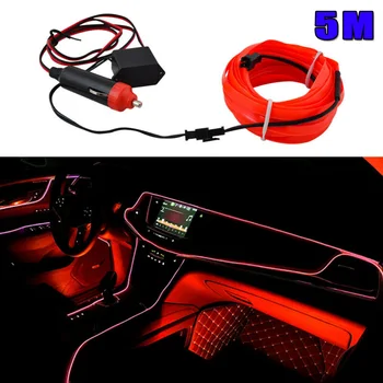 

5M Atmosphere lamp Red Cold Light For Car Auto Interior Decor Accessories