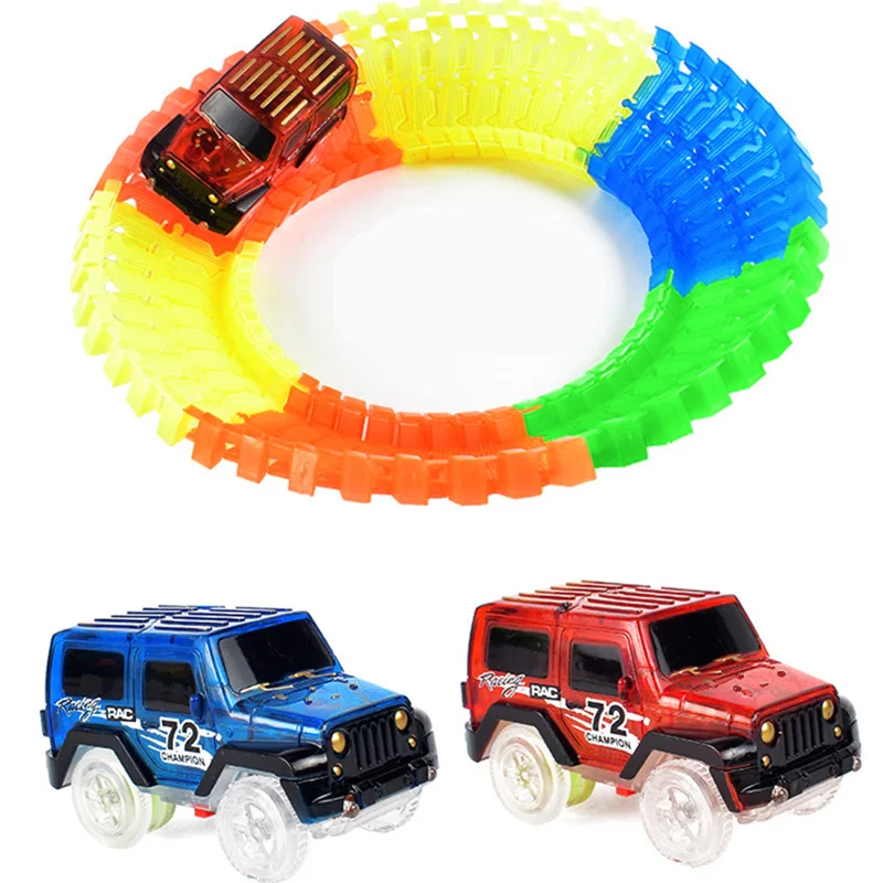 

Children Electric Night Light Camera Track Car Assembled Magic Camera Track Car Light Electric Camera Track Car Glowing Toy