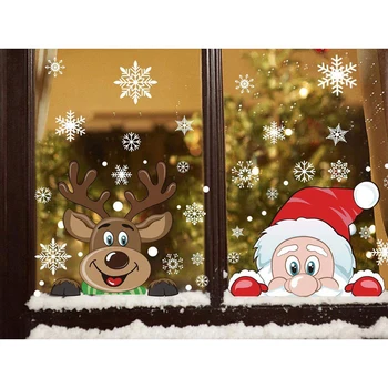 

Pvc Wall Decals Christmas Stickers Santa Claus Sticker Deer Creative Removable Window Poster Decor Wall Sticker Diy Mural Art