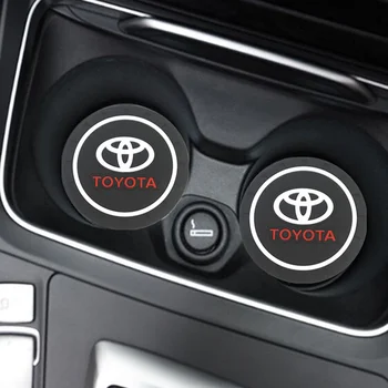 

2PCS Car Water Cup Bottle Holder Anti-slip Pad Mat Silica Gel for Toyota Corolla Rav4 Auris Camry Yaris CHR avensis accessories