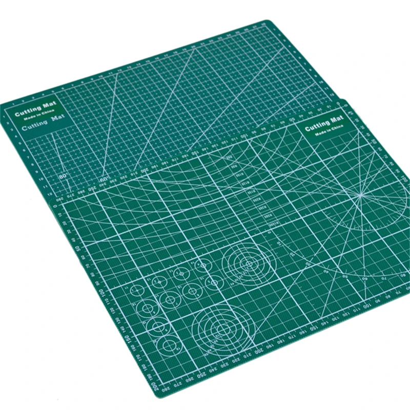 PVC Cutting Mat A4 Durable Self-healing Cut Pad Patchwork Sewing Tools 22 x 30cm Handmade Diy Accessory Cutting Plate Dark Green