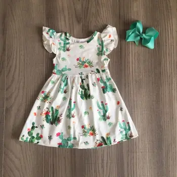

baby girls clothes girls summer dress girl cactus dress with bow