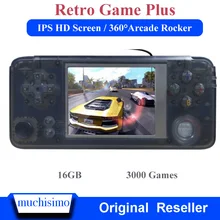 16GB RETROGAME Plus портативная игровая консоль 64bit 3,0 дюймов lcd Встроенная 3000 игры портативная игровая консоль